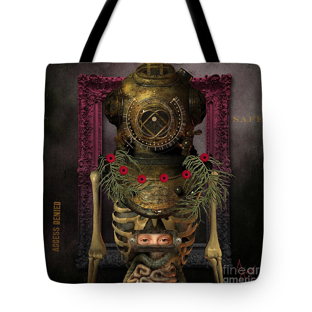 Digital Art Tote Bag featuring the digital art Guarded by Janice Leagra