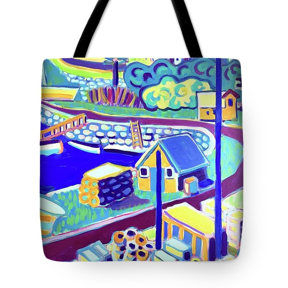 Gull Cove Tote Bag featuring the painting Gull Cove, Rockport, MA by Debra Bretton Robinson