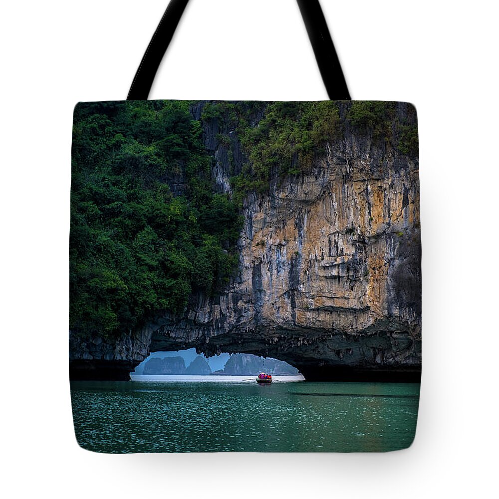 Bay Tote Bag featuring the photograph Ha Long Bay by Arj Munoz