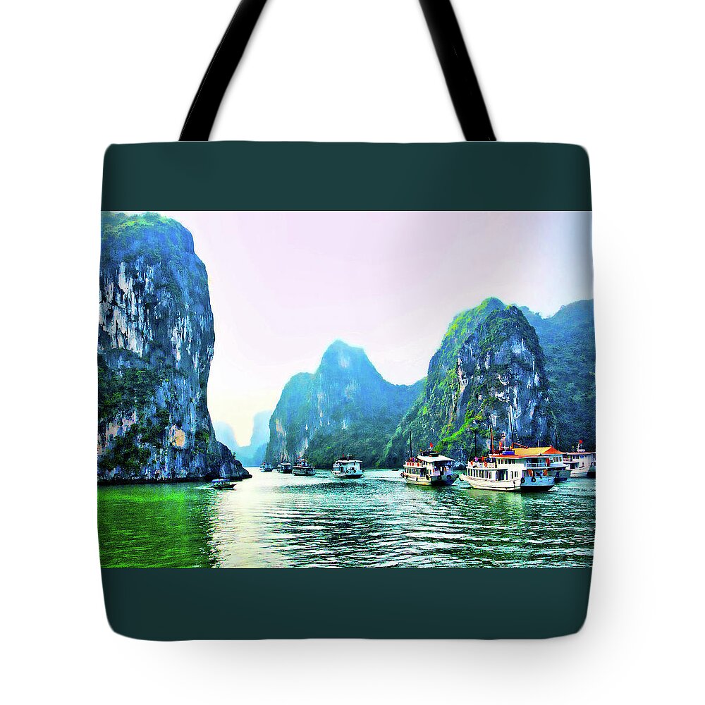 Waterway Tote Bag featuring the photograph Ha Long Dreams by Rochelle Berman