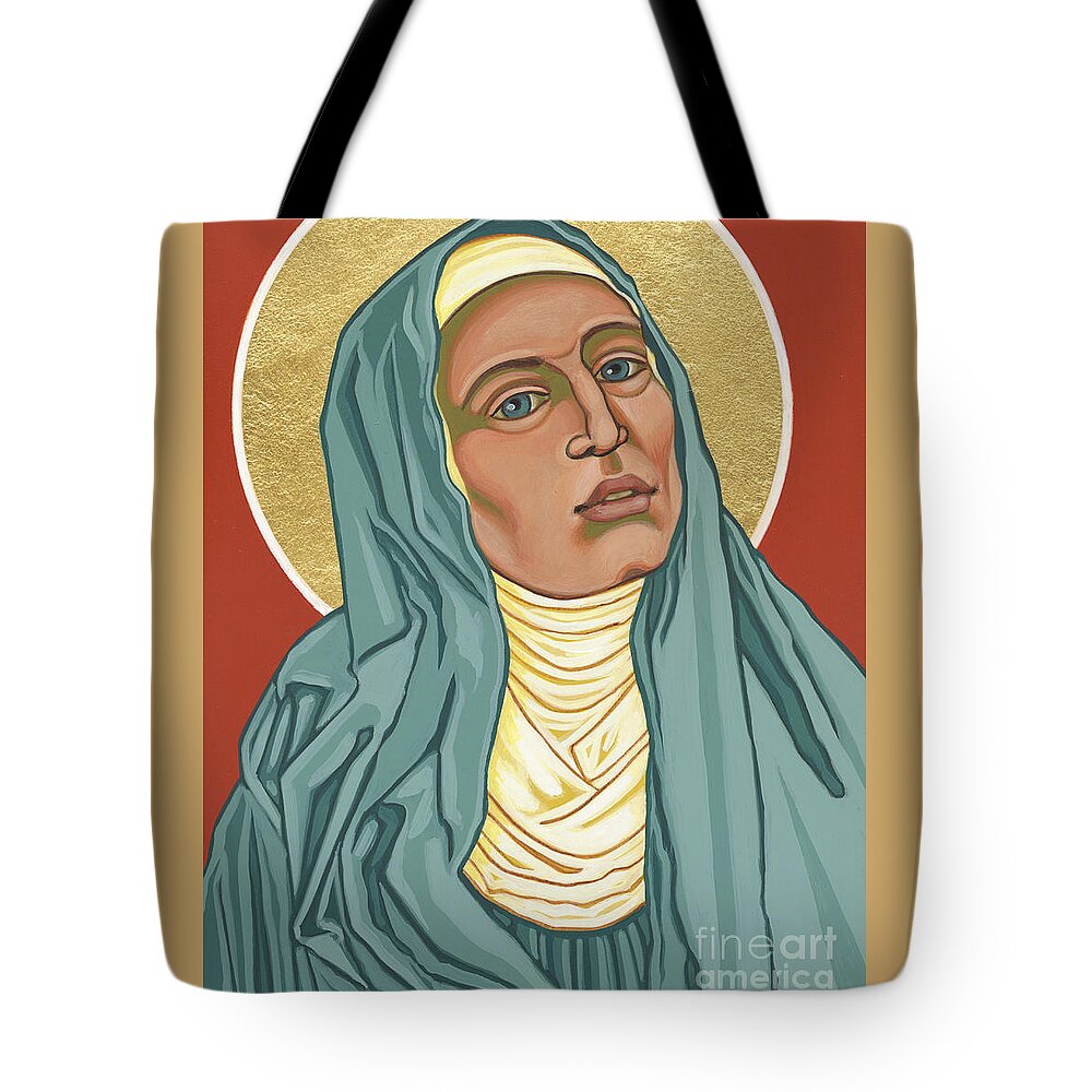 Hadewijch Of Brabant Tote Bag featuring the painting Hadewijch of Brabant 322 by William Hart McNichols