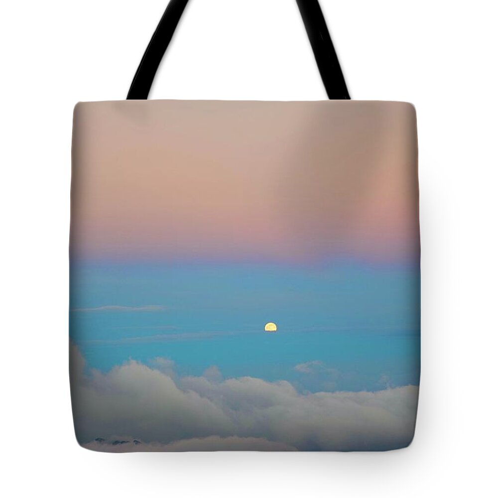 Aloha Tote Bag featuring the photograph Beautiful Sunset at Haleakala Summit, Maui by Bnte Creations