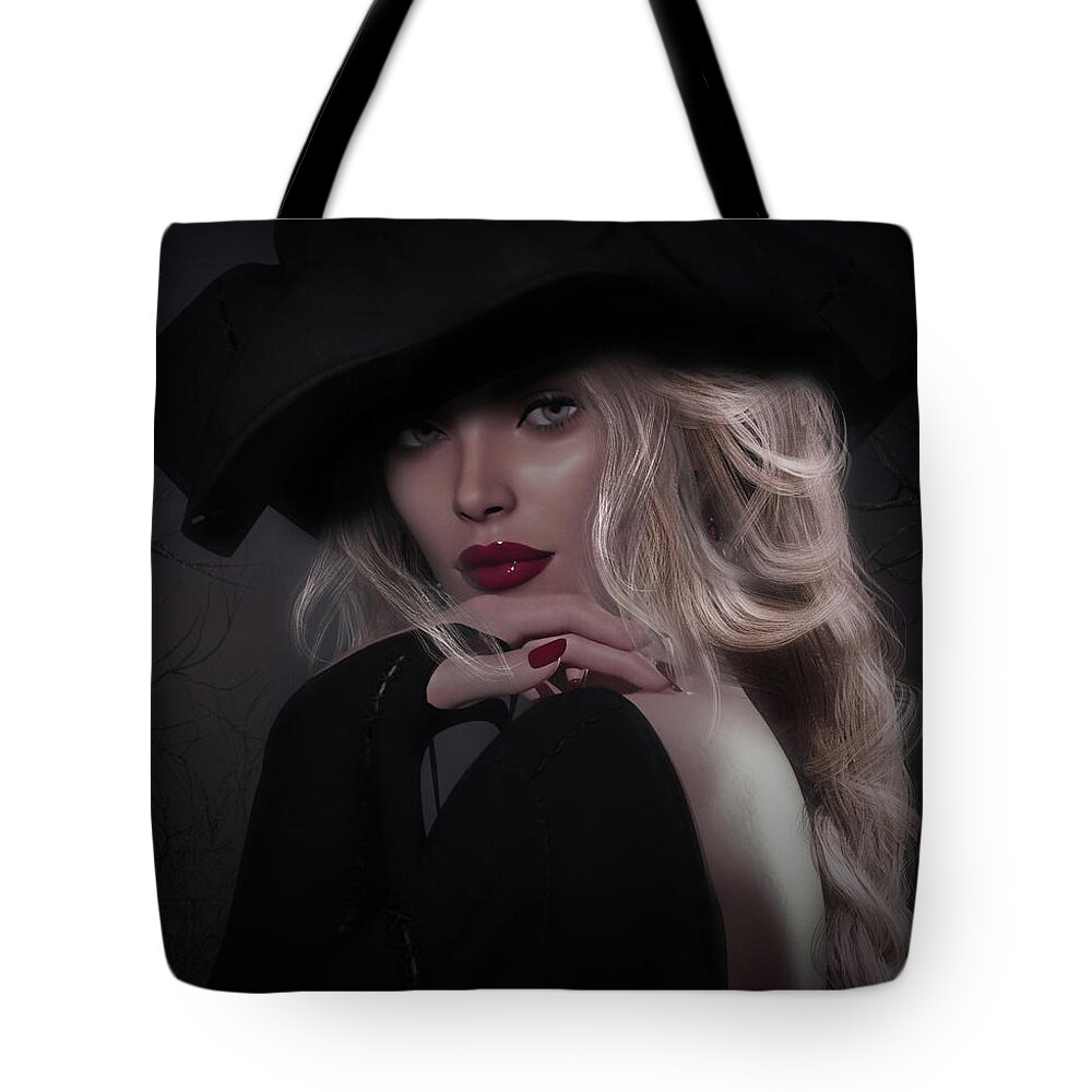 Hallows Eve Tote Bag featuring the digital art Hallows Eve by Shanina Conway