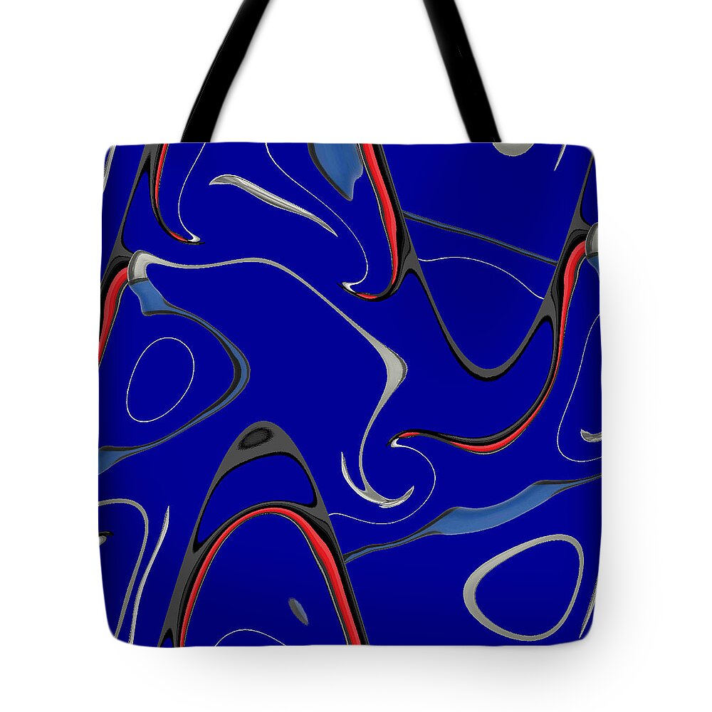 Digital Tote Bag featuring the digital art Hammer and Screwdriver Amuck by Ronald Mills