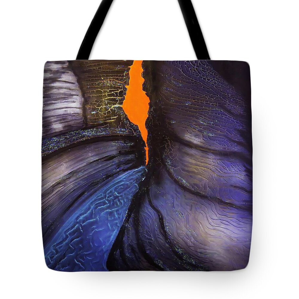 Hancock Gorge Tote Bag featuring the painting Hancock Gorge by Joan Stratton
