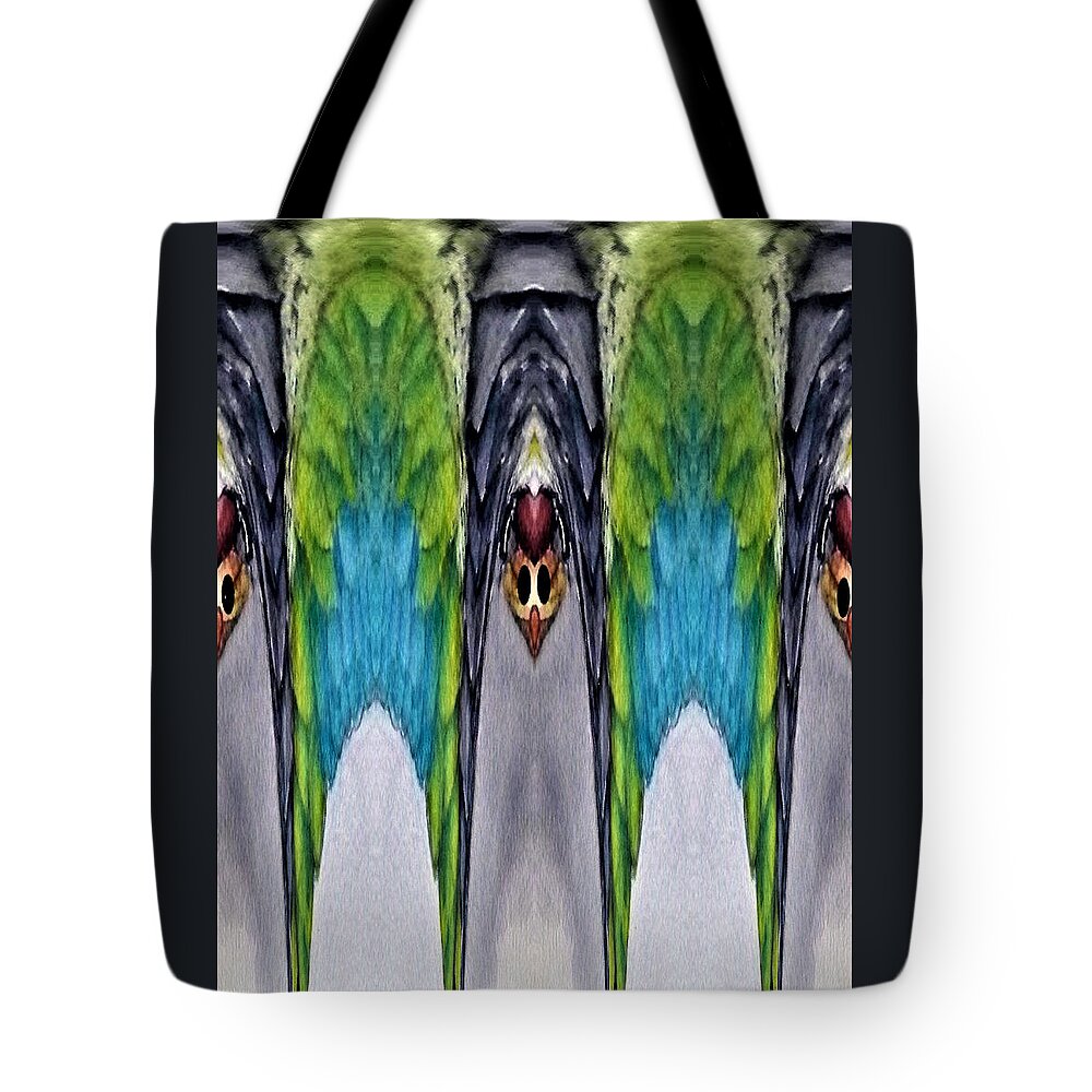 Abstract Art Tote Bag featuring the digital art Hanging Bats by Ronald Mills