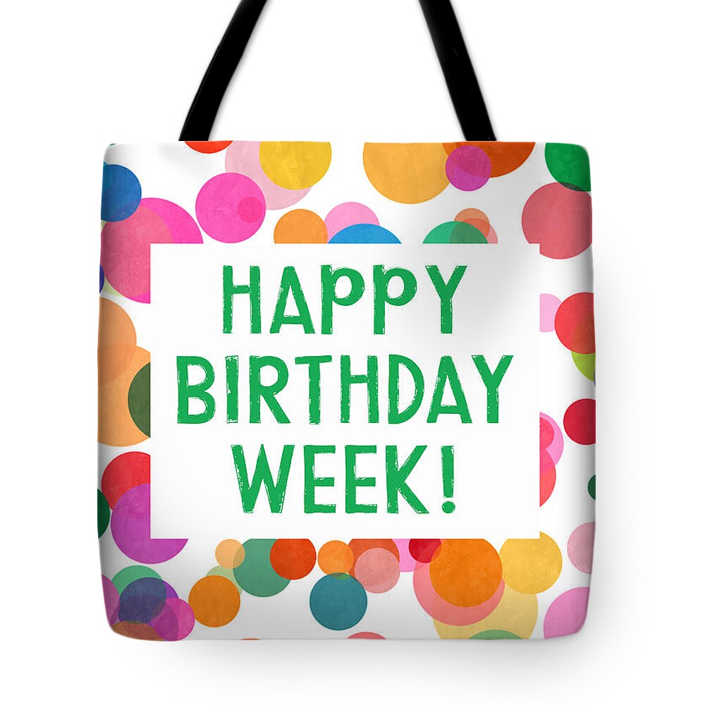 Happy Birthday Week Confetti- Art by Linda Woods Tote Bag by Linda ...