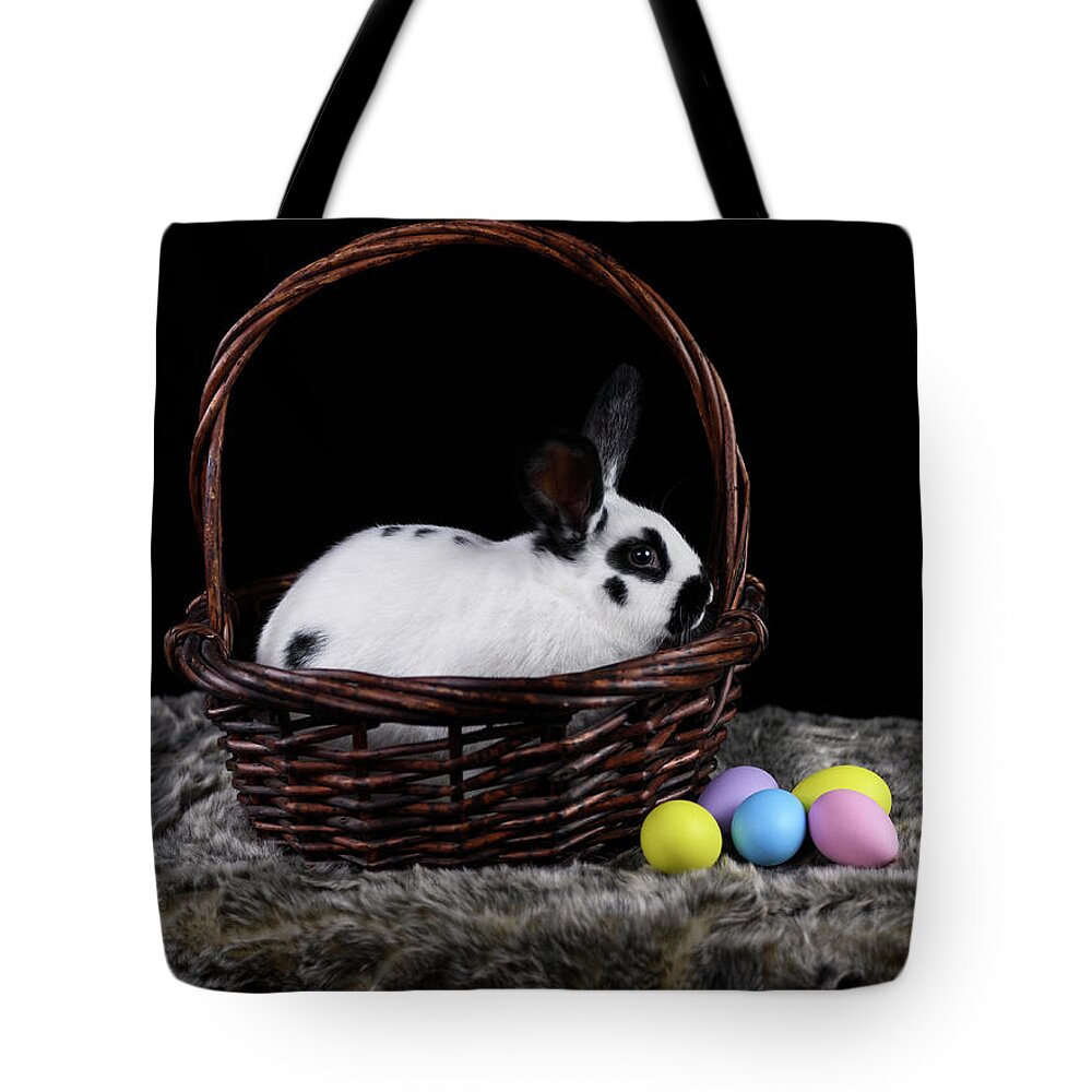 Bunny Tote Bag featuring the photograph Happy Easter by Nina Stavlund