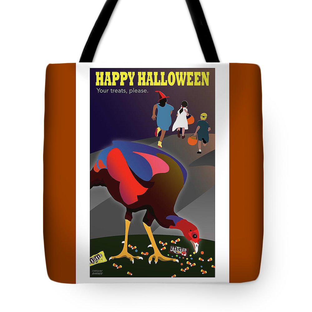 Halloween Tote Bag featuring the digital art Happy Halloween by Caroline Barnes