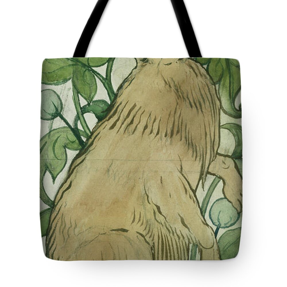 Hare Tote Bag featuring the painting Hare by William De Morgan