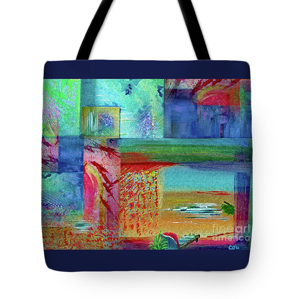 Colorful Tote Bag featuring the painting Harmony 2001 by Corinne Carroll