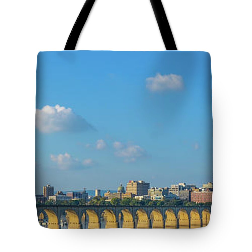 Harrisburg Tote Bag featuring the photograph Harrisburg, PA Skyline by Tommy Anderson