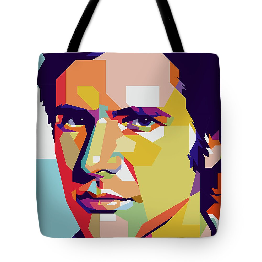 Harrison Ford Tote Bag featuring the mixed media Harrison Ford by Movie World Posters