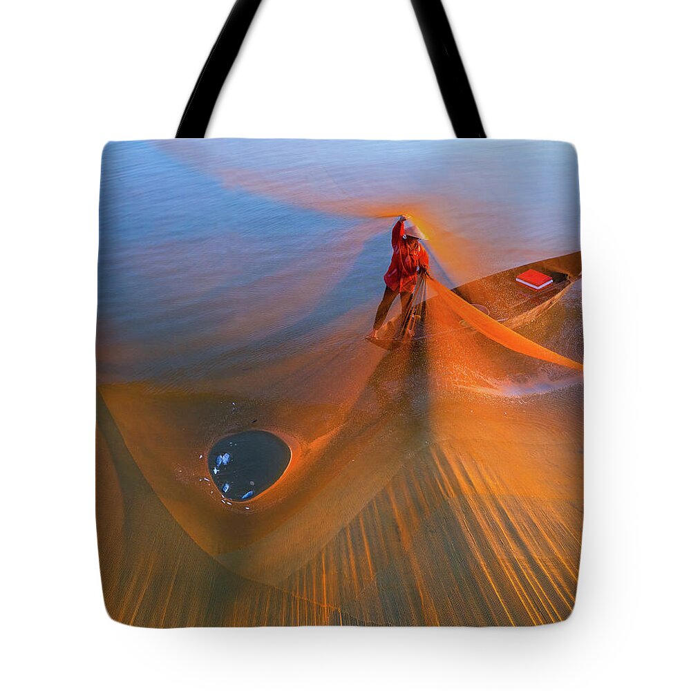 Awesome Tote Bag featuring the photograph Harvesting by Khanh Bui Phu