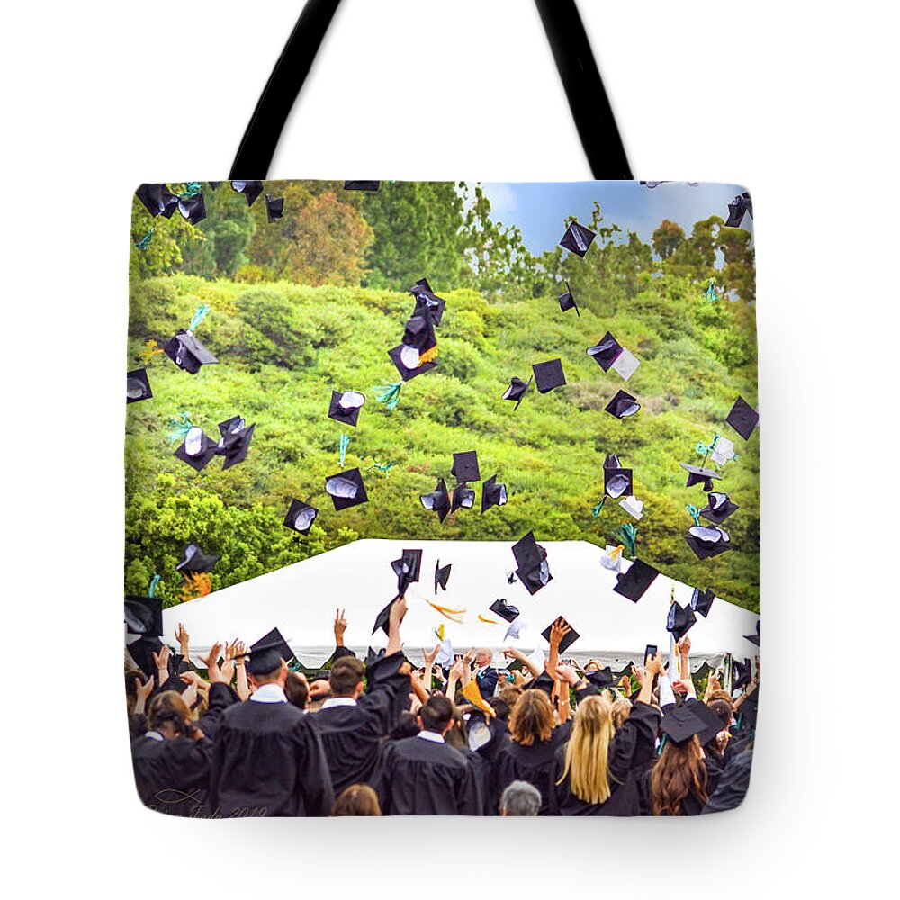 Graduation Tote Bag featuring the photograph Hats Off To The Graduates by Brian Tada