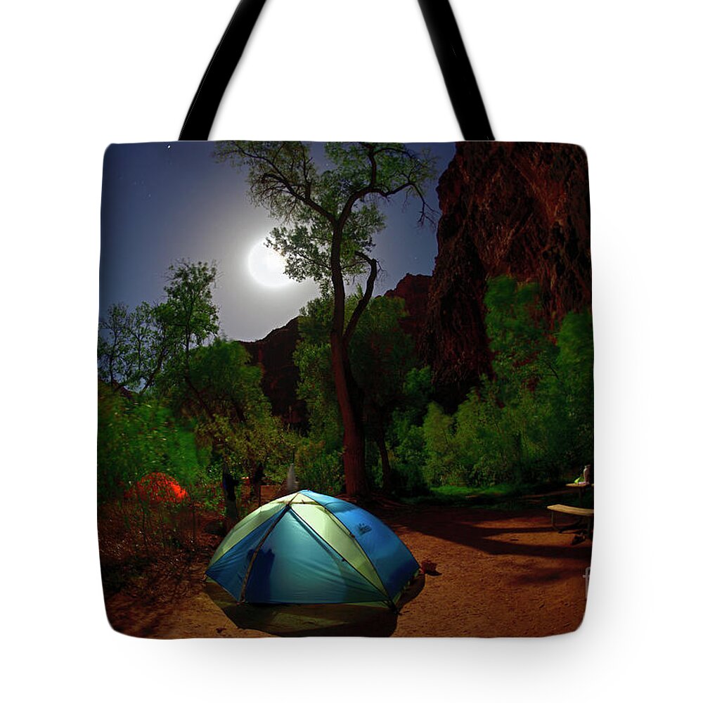 Havasupai Tote Bag featuring the photograph Havasupai Campground by Amazing Action Photo Video