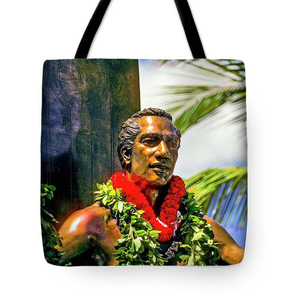 Hawaii Tote Bag featuring the photograph Hawaii 44, Duke Kahanamoku by John Seaton Callahan