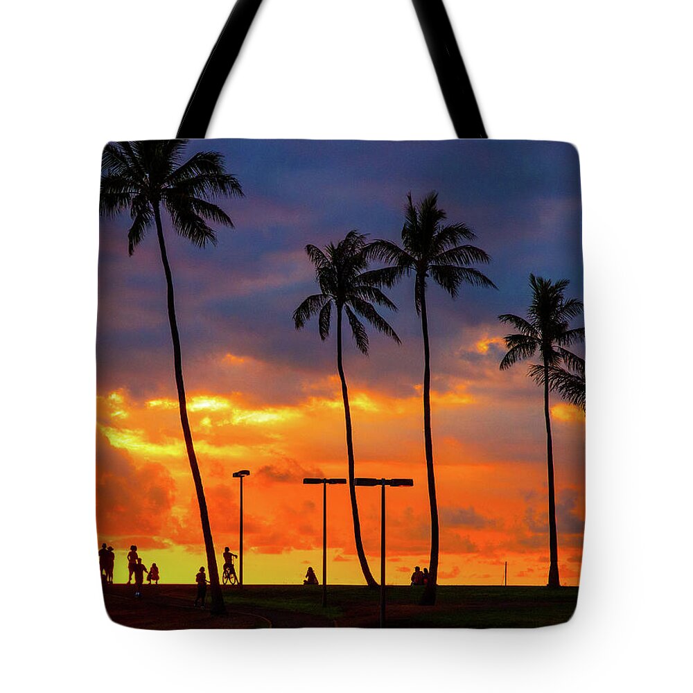 Hawaii Tote Bag featuring the photograph Hawaiian Silhouettes by David Desautel