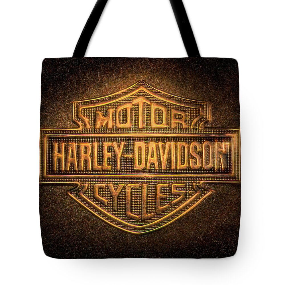 Motorcycle Tote Bag featuring the photograph Harley Davidson-3 by John Kirkland