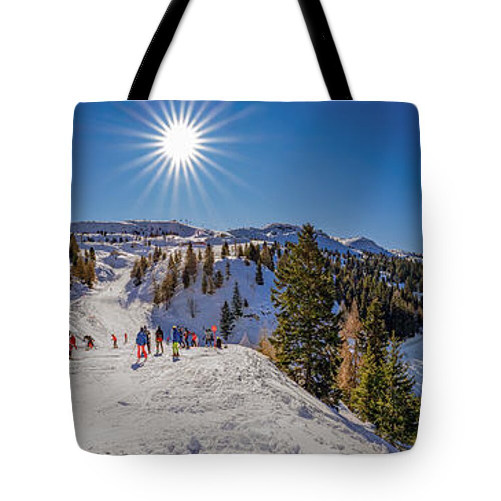 Mountain Tote Bag featuring the photograph Let the sun kisses you by The P