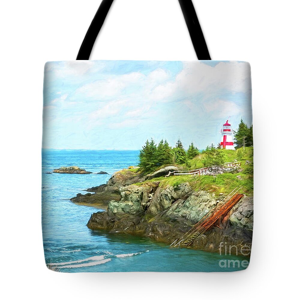 Head Harbour Light Tote Bag featuring the photograph Head Harbour Lighthouse, Campobello Island, New Brunswick, Canada by Anita Pollak