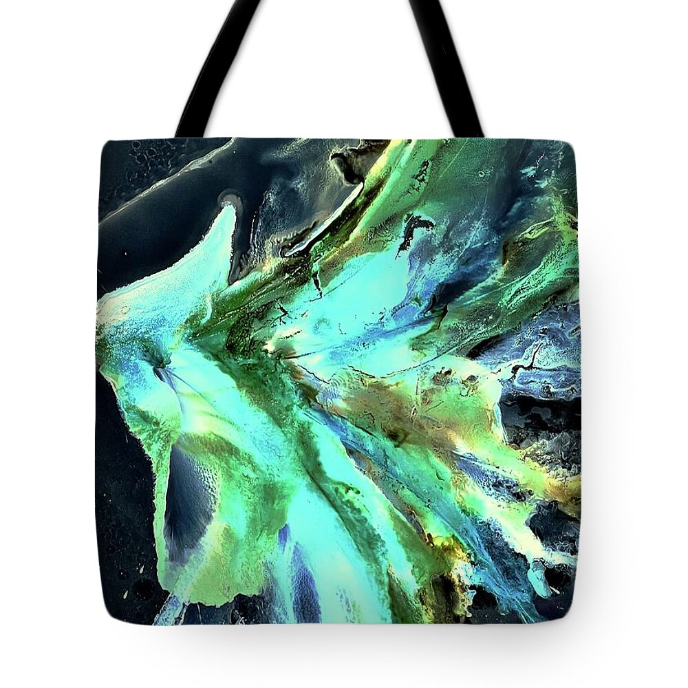  Tote Bag featuring the painting Hearing You by Tommy McDonell