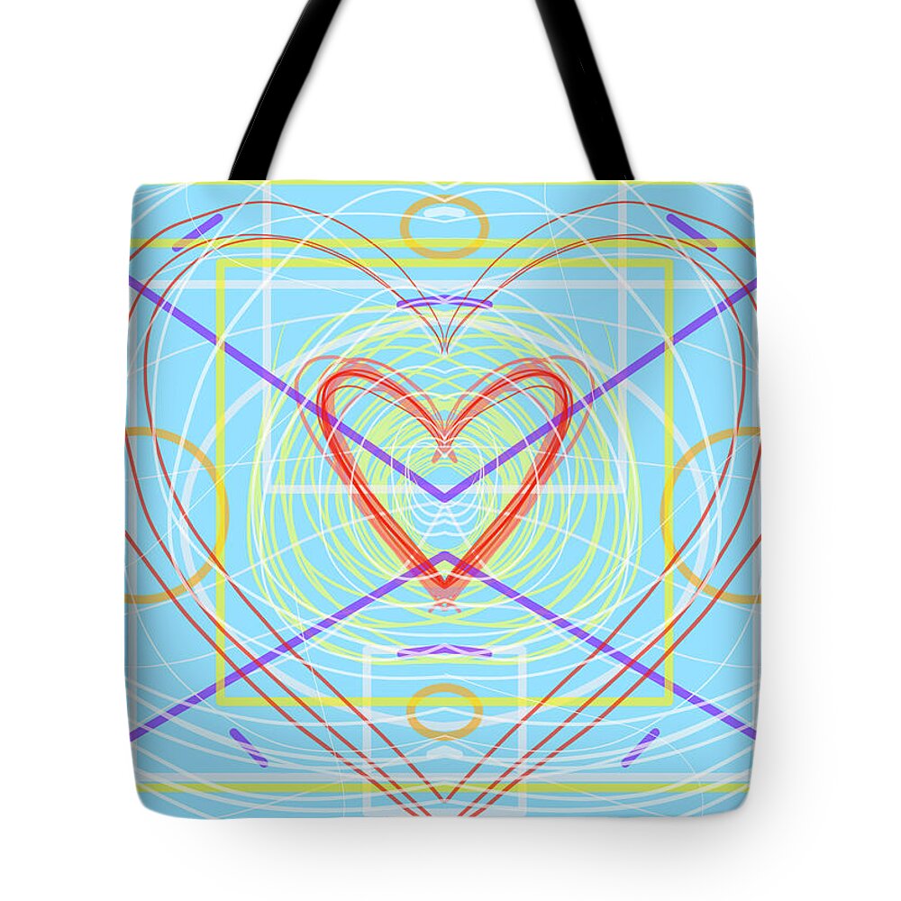 Love Tote Bag featuring the digital art Heart Doodle by Meghan Elizabeth