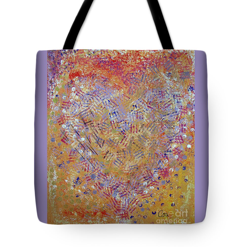 Heart Tote Bag featuring the painting Heart Hope by Corinne Carroll