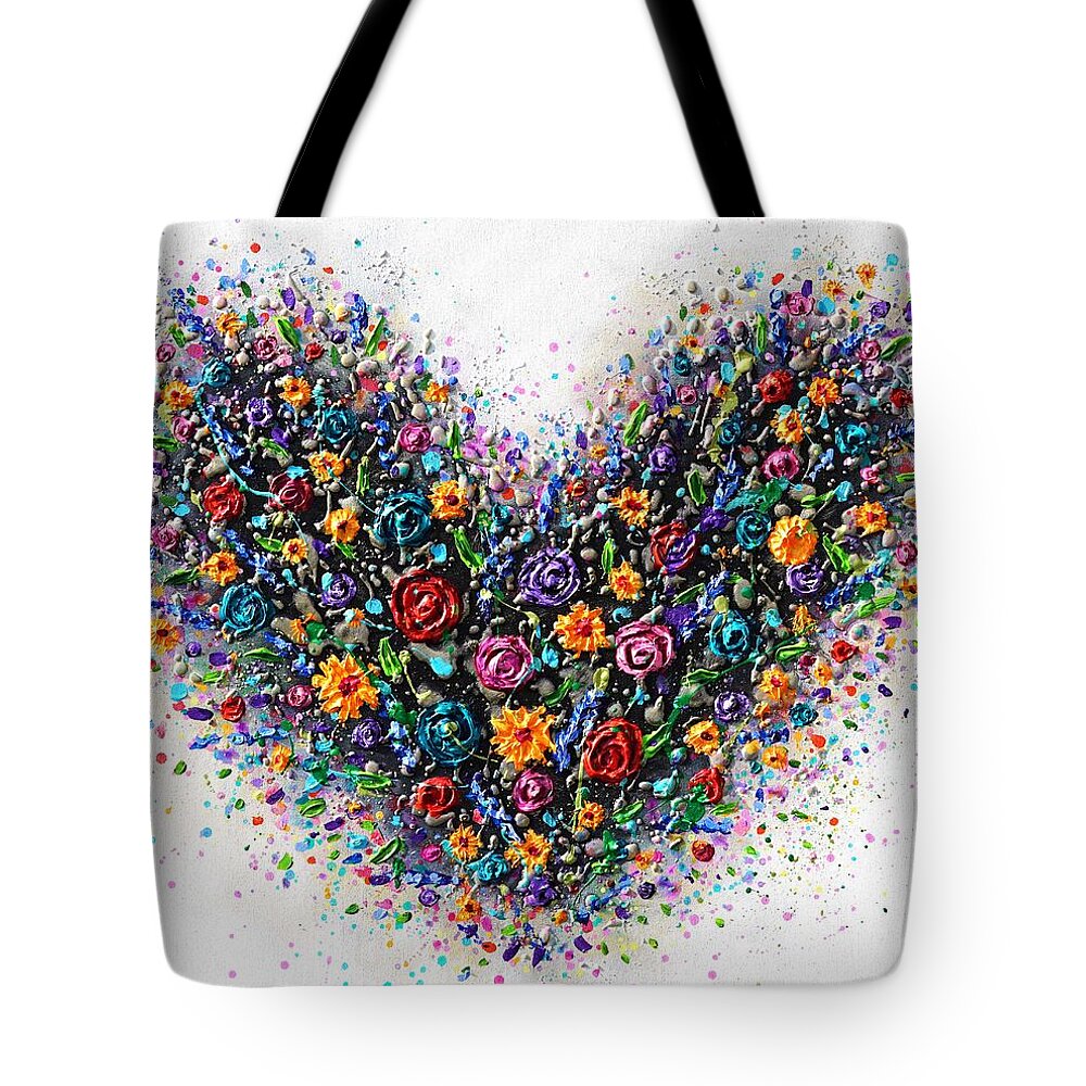 Heart Tote Bag featuring the painting Heart of Hope by Amanda Dagg