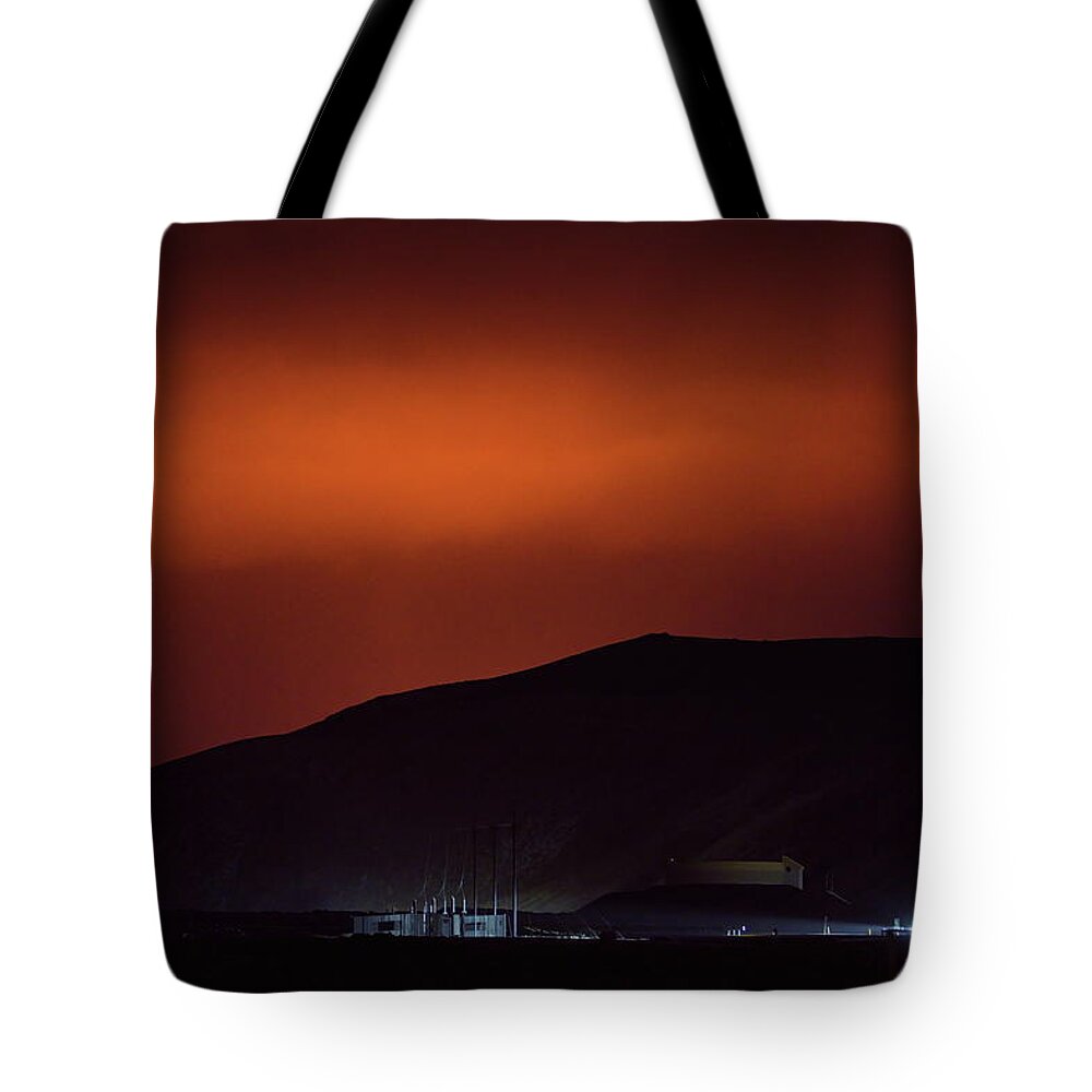 Volcano Tote Bag featuring the photograph Heat and power by Christopher Mathews