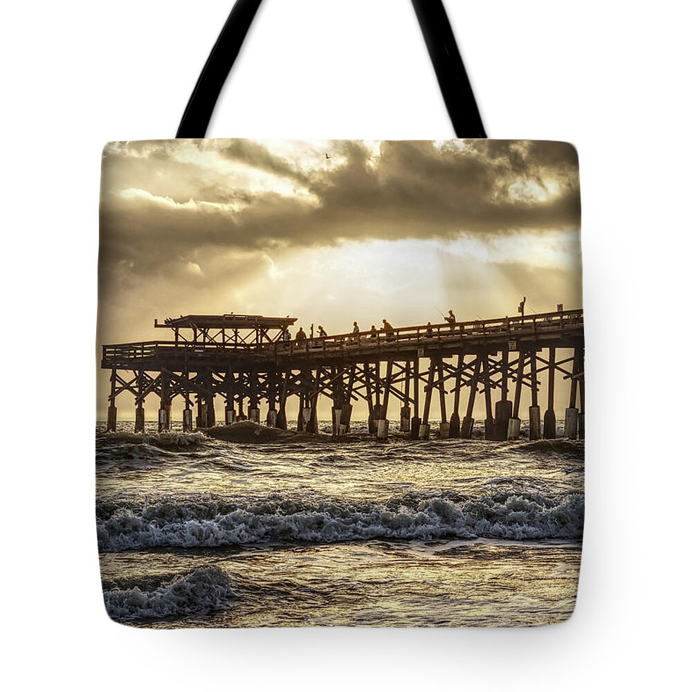 Cocoa Beach Tote Bag featuring the photograph Heavenly Sunrise by Jennifer White