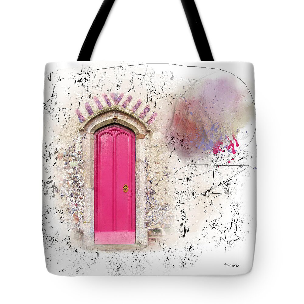 Door Tote Bag featuring the mixed media Heaven's Door by Moira Law