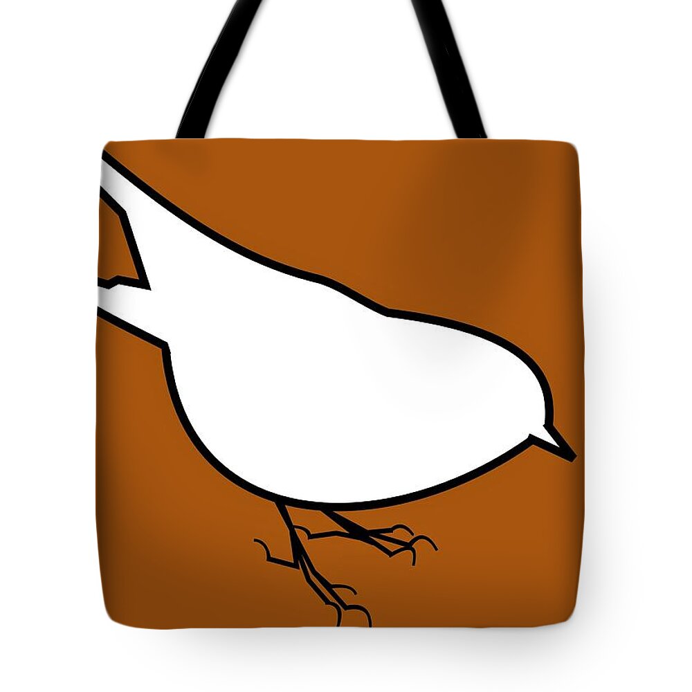 Sparrow Tote Bag featuring the digital art Hedge sparrow by Fatline Graphic Art
