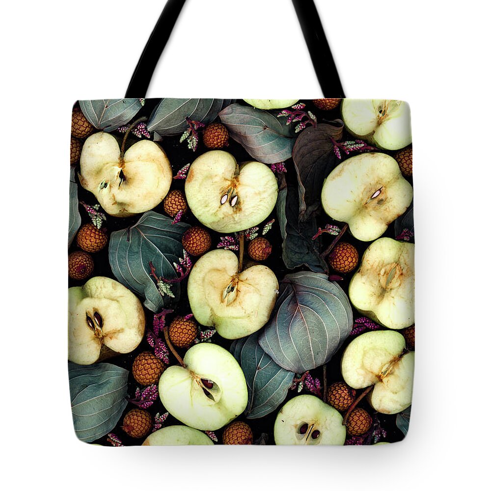 Heirloom Apples Tote Bag featuring the photograph Heirloom Apples by Sarah Phillips