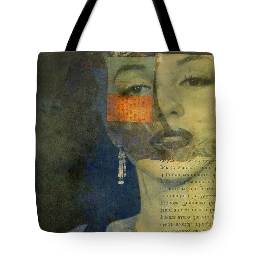Marilyn Monroe Tote Bag featuring the mixed media Help Me Make It Through The Night - Marilyn Monroe by Paul Lovering
