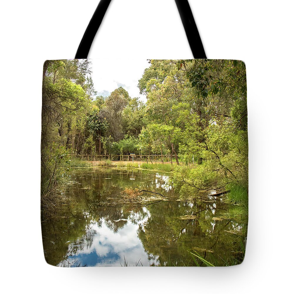 Lake Tote Bag featuring the photograph Heritage Park, Manjimup, Western Australia by Elaine Teague