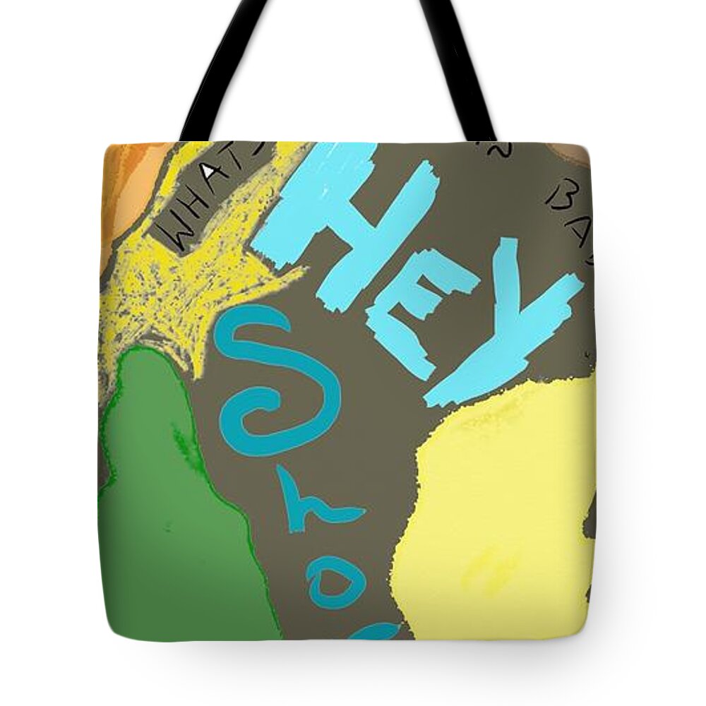  Tote Bag featuring the digital art Hey Shortie Color Camo by Tony Camm