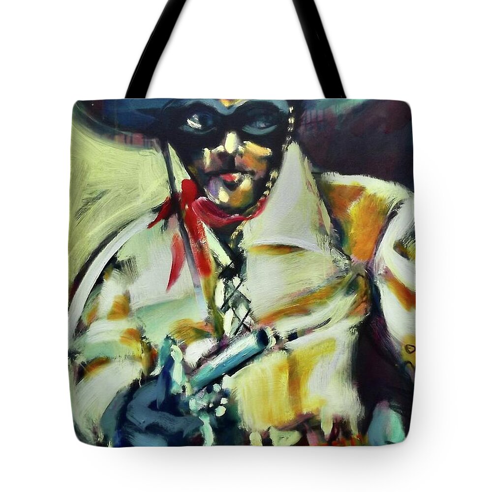 Painting Tote Bag featuring the painting Hi Ho Silver by Les Leffingwell