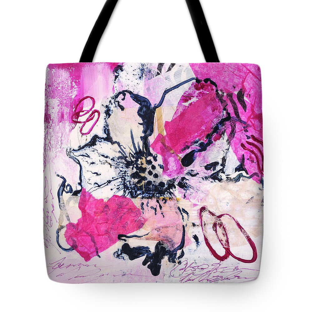 Flower Art Tote Bag featuring the mixed media Hibiscus by Catherine Jeltes