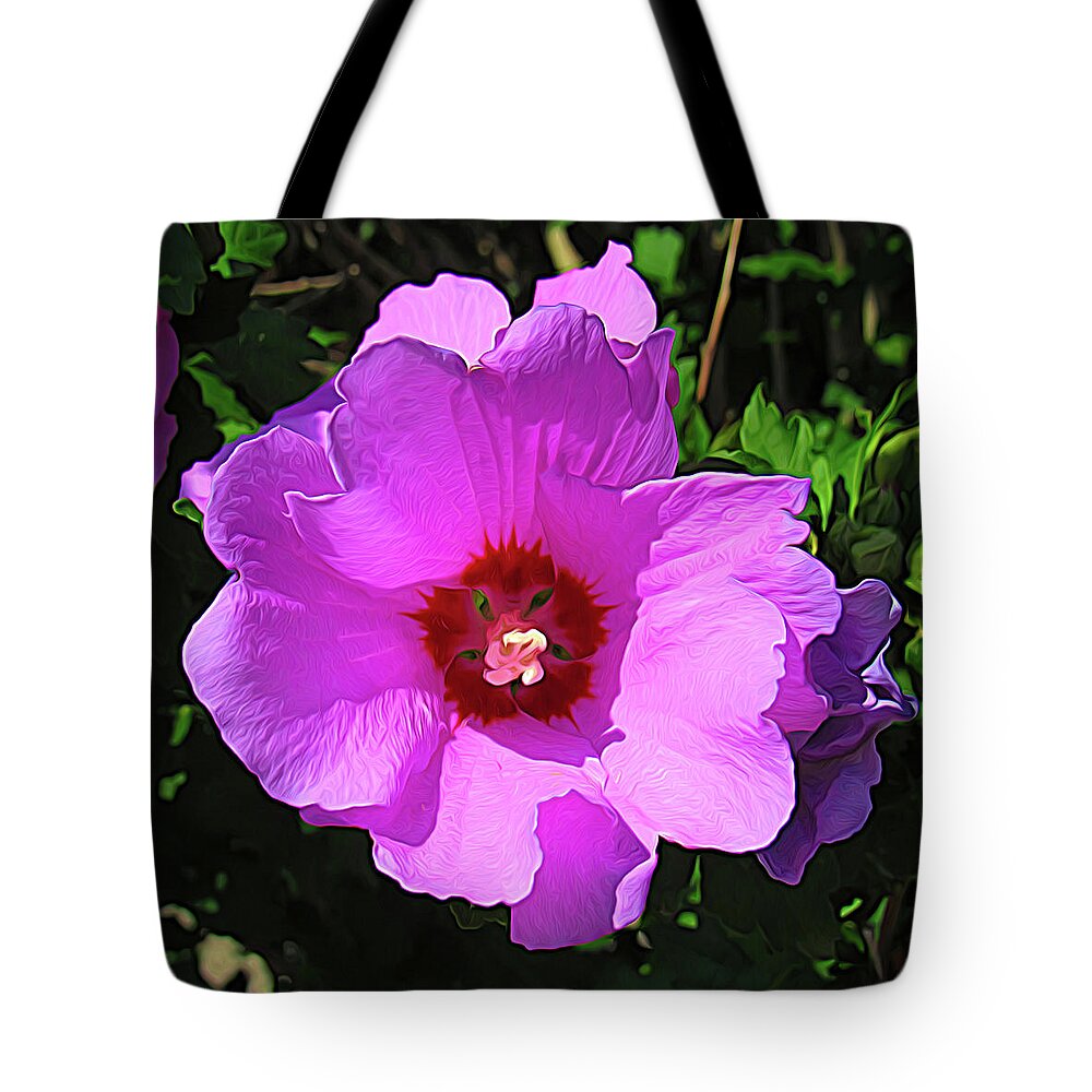 Flower Tote Bag featuring the photograph Hibiscus in Pink by Roberta Byram