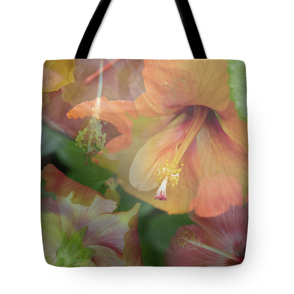 Flowers Tote Bag featuring the photograph Hibiscus Multiple by M Kathleen Warren