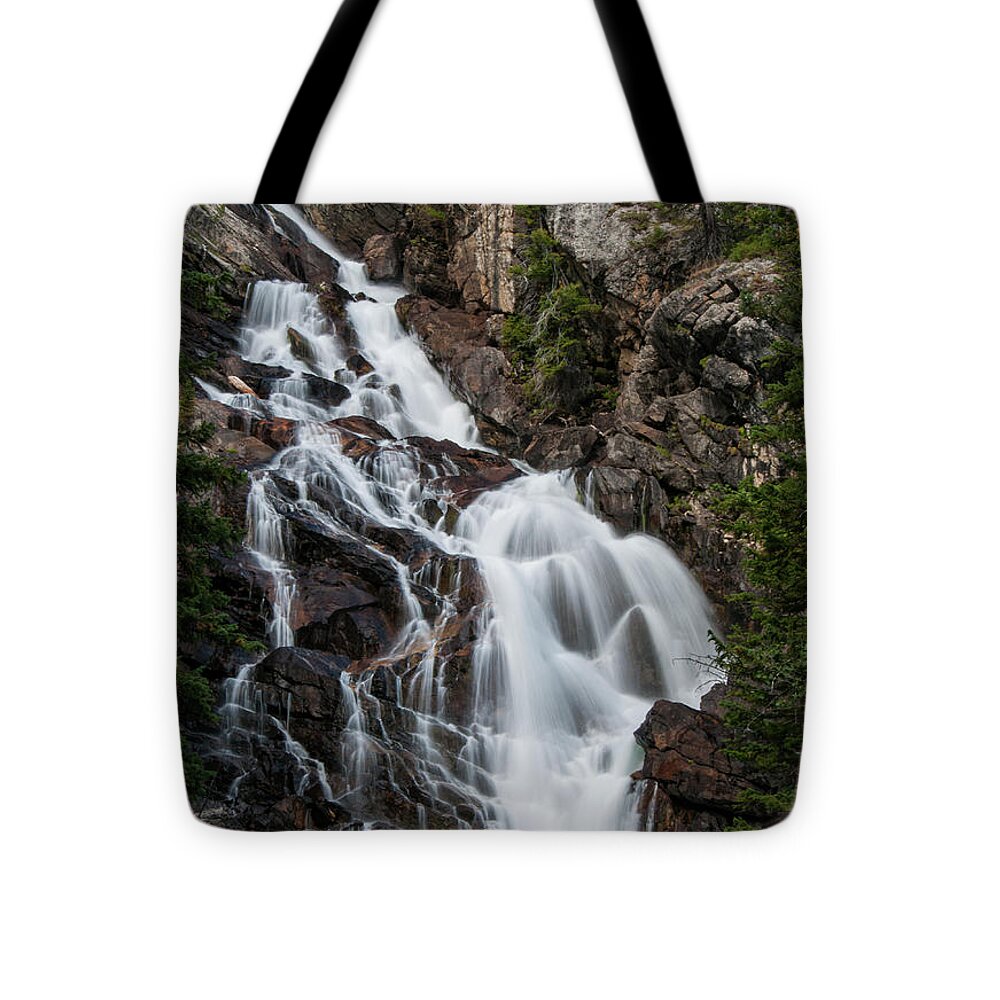 Grand Teton National Park Tote Bag featuring the photograph Hidden Falls by Melissa Southern