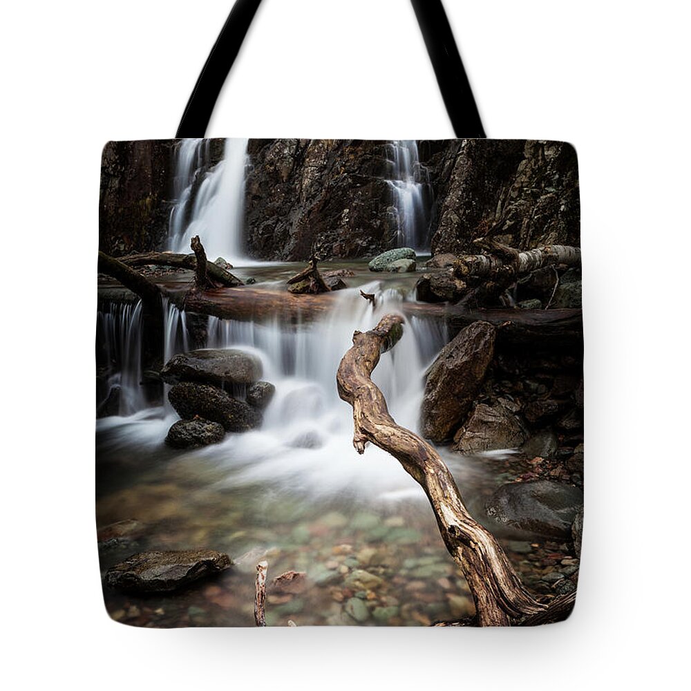 Waterfall Tote Bag featuring the photograph Hidden Waterfall by Anita Nicholson