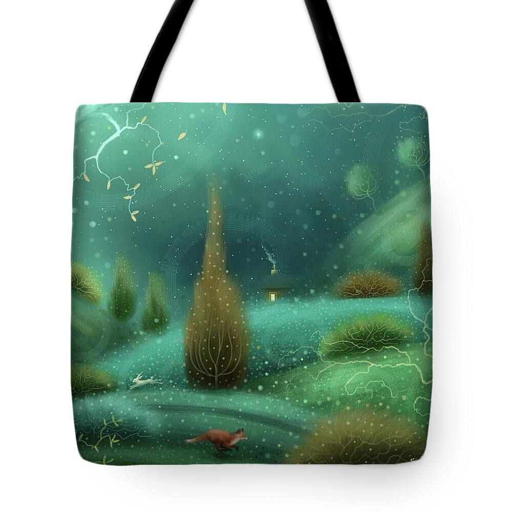 Landscape Tote Bag featuring the painting Hide and Seek by Joe Gilronan