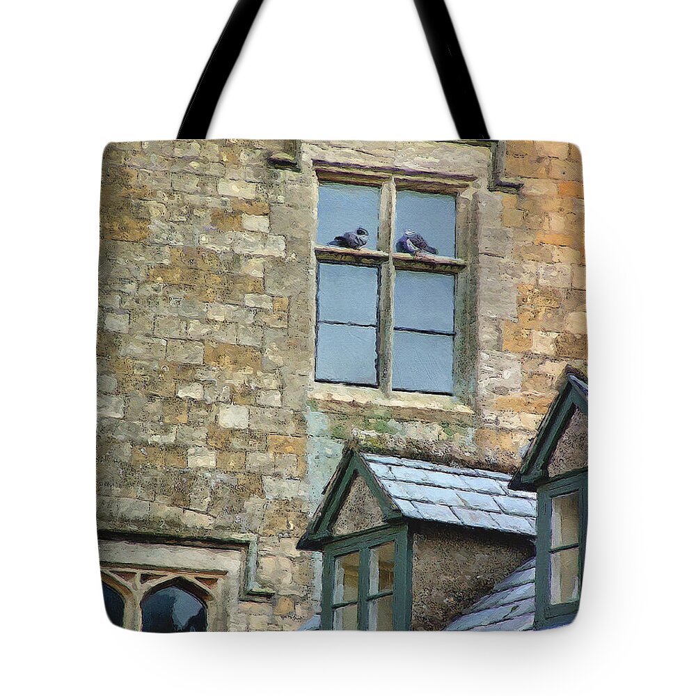 Stow-in-the-wold Tote Bag featuring the photograph High Church Perch by Brian Watt