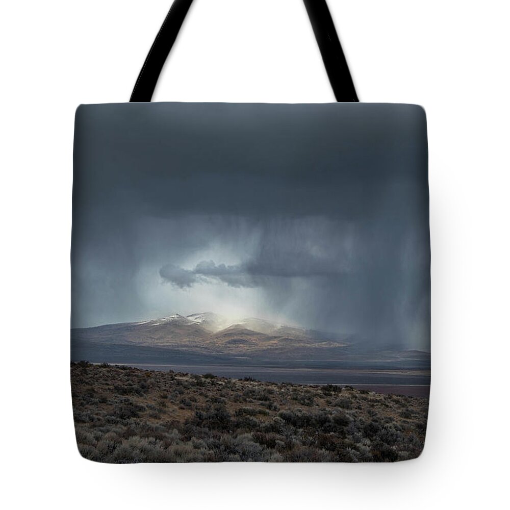 Rain Tote Bag featuring the photograph High Desert Rain by Randy Robbins