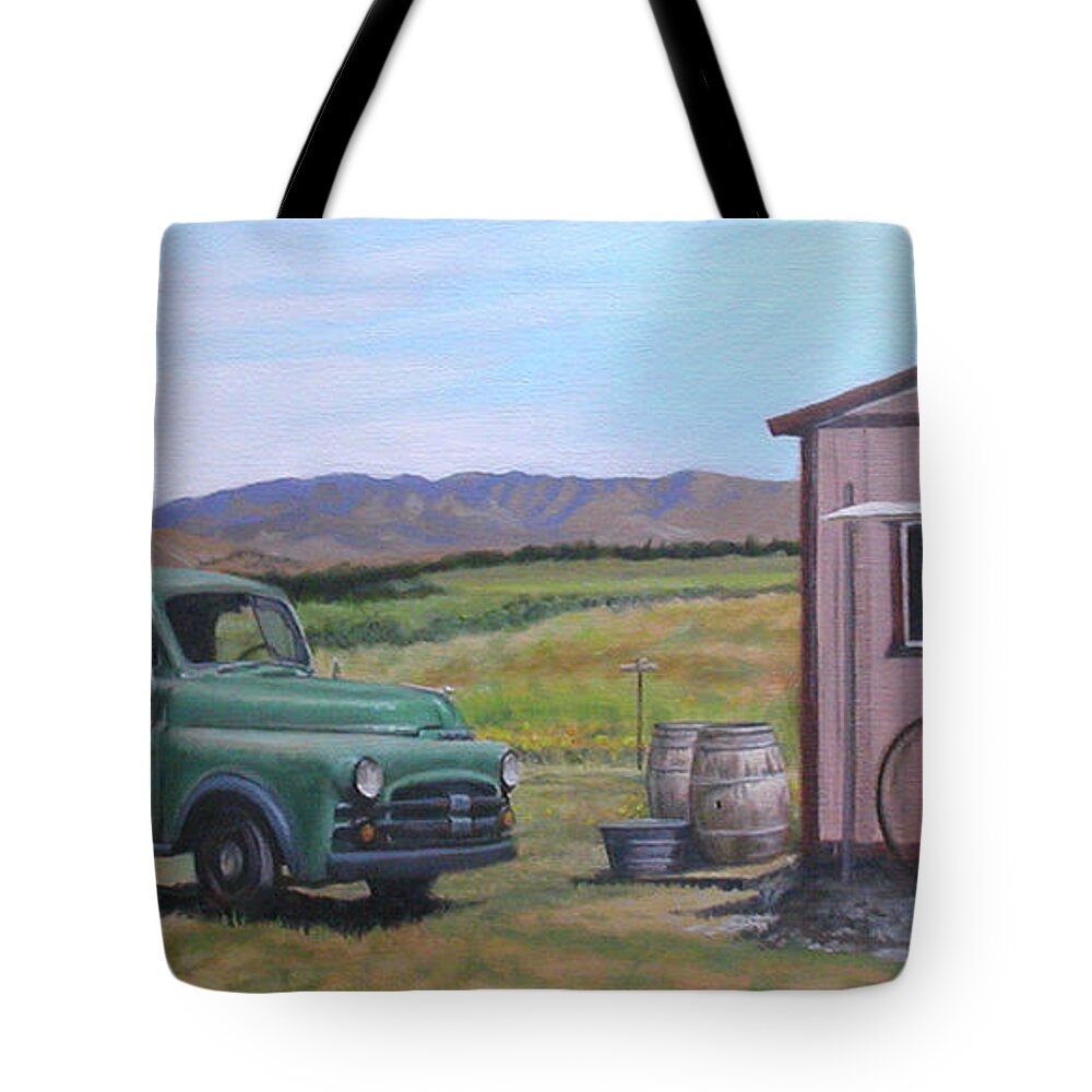 1952 Tote Bag featuring the painting High Noon at Hogwash by Todd Cooper