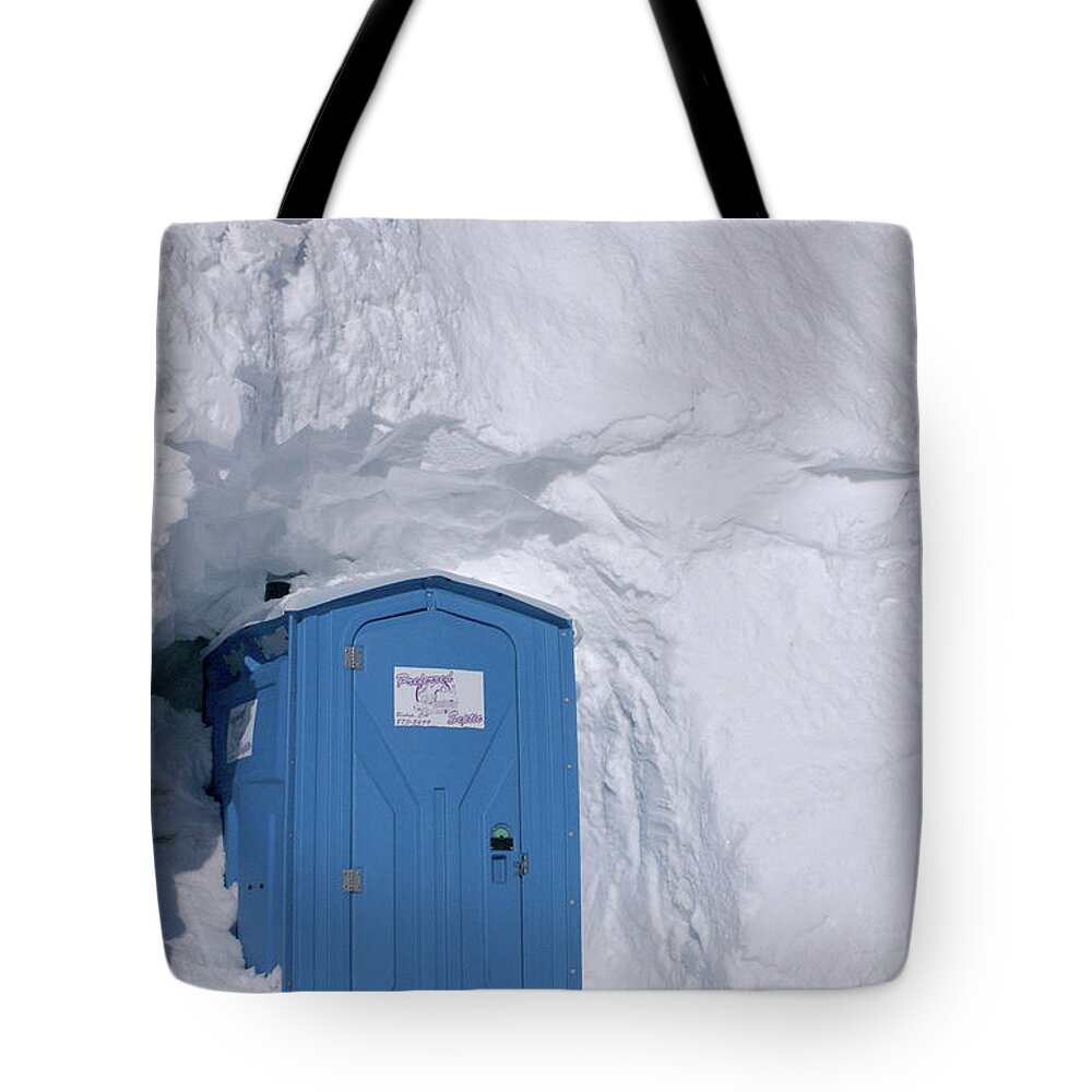 Outhouse Tote Bag featuring the photograph Relief at High Tide by Bonnie Colgan