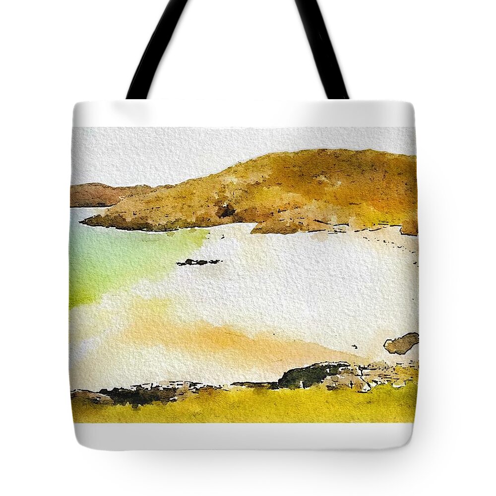 Scotland Tote Bag featuring the digital art Highland Beach by John Mckenzie