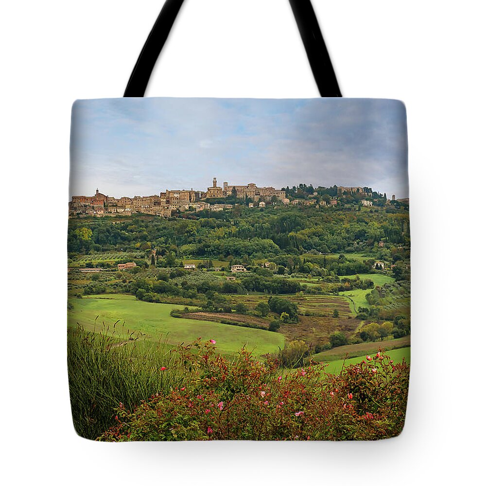 Italy Tote Bag featuring the photograph Hillside village in Tuscany by Robert Miller